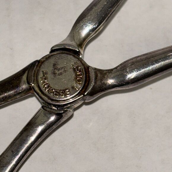 Princess House Salad Serving Tongs 10 Inch Silver Plated Vintage Grandmacore - Picture 6 of 8